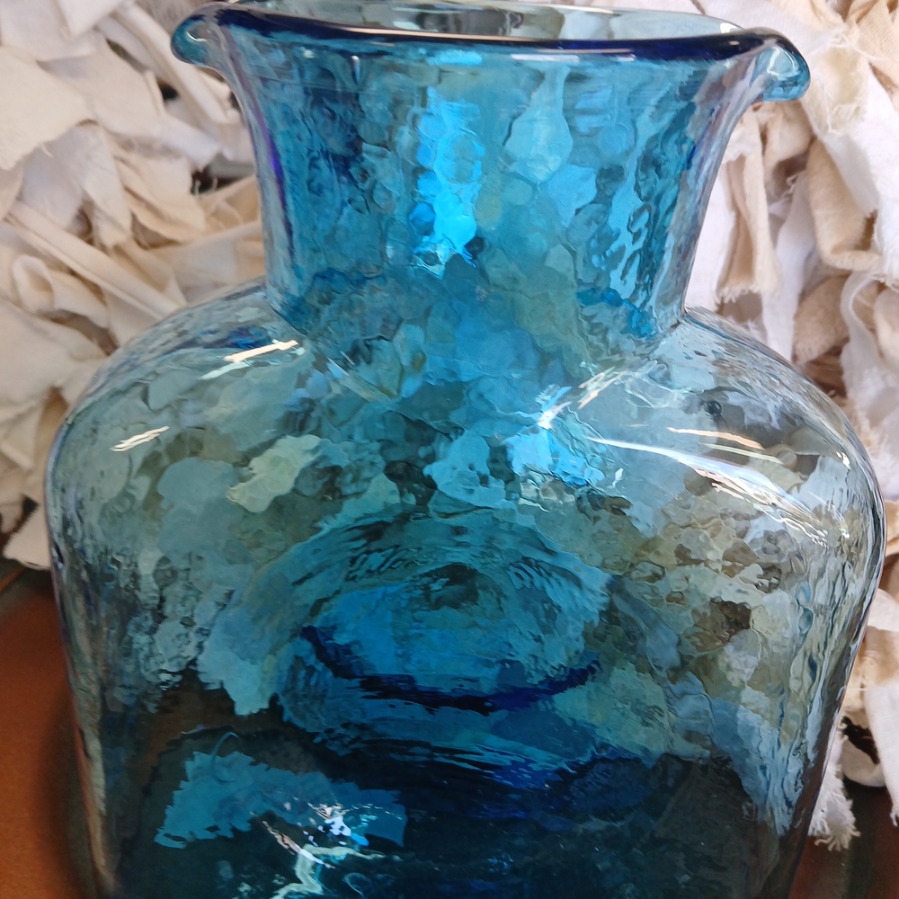 BLENCO 2009 Ocean Blue double spout Glass Vase